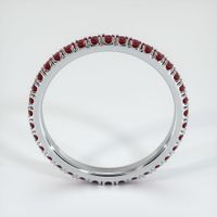 14K White Gold Ruby Eternity Wedding Band Image
