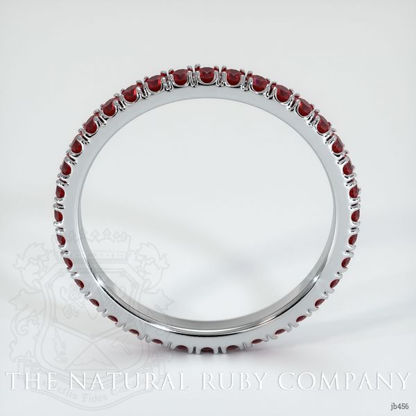 14K White Gold Ruby Eternity Wedding Band