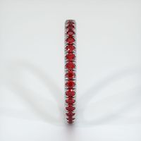 14K White Gold Ruby Eternity Wedding Band Image
