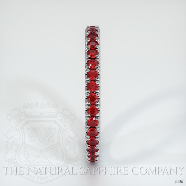 14K White Gold Ruby Eternity Wedding Band