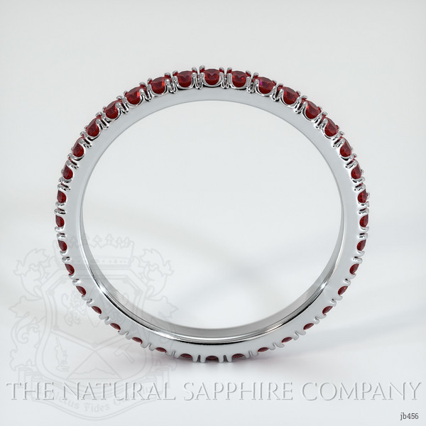 18K White Gold Ruby Eternity Wedding Band