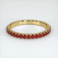 14K Yellow Gold Ruby Eternity Wedding Band Video