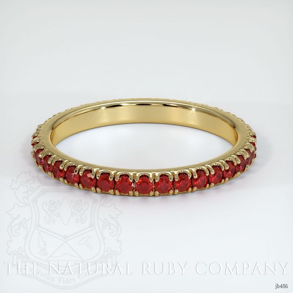 14K Yellow Gold Ruby Eternity Wedding Band