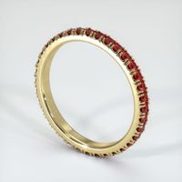 14K Yellow Gold Ruby Eternity Wedding Band Image