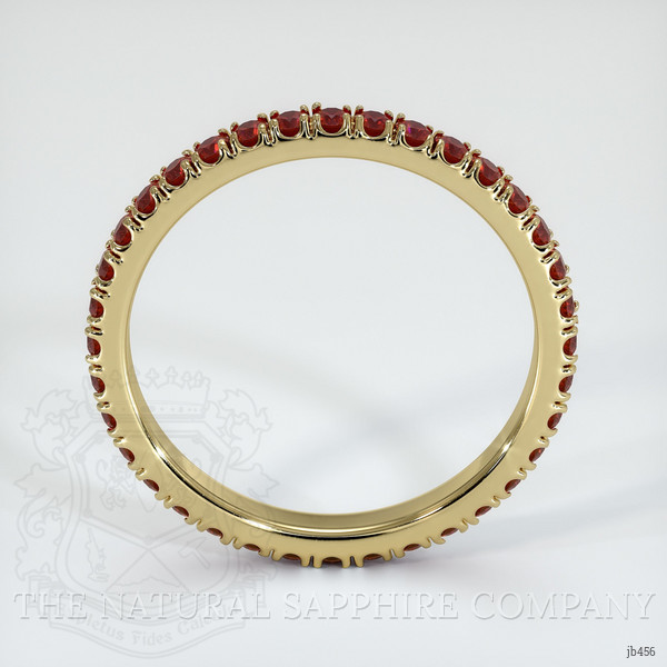 14K Yellow Gold Ruby Eternity Wedding Band