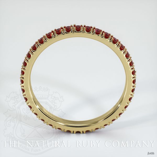 14K Yellow Gold Ruby Eternity Wedding Band