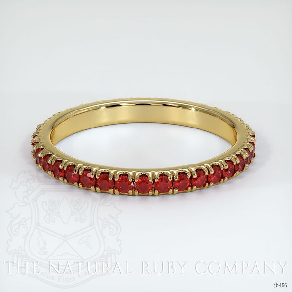 18K Yellow Gold Ruby Eternity Wedding Band