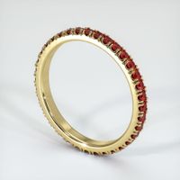 18K Yellow Gold Ruby Eternity Wedding Band Image