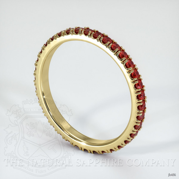 18K Yellow Gold Ruby Eternity Wedding Band
