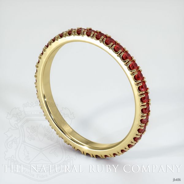 18K Yellow Gold Ruby Eternity Wedding Band