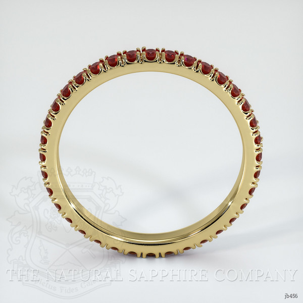 18K Yellow Gold Ruby Eternity Wedding Band