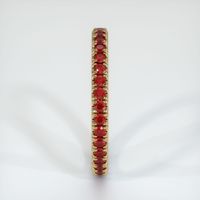 18K Yellow Gold Ruby Eternity Wedding Band Image