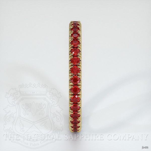 18K Yellow Gold Ruby Eternity Wedding Band