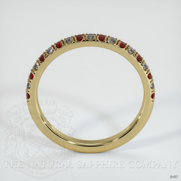 14K Yellow Gold Ruby and Diamond Pave Wedding Band
