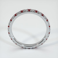 Platinum 950 Ruby and Diamond Eternity Wedding Band Image