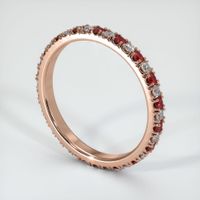14K Rose Gold Eternity Wedding Band Image