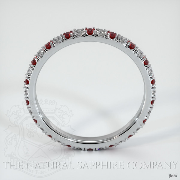14K White Gold Ruby and Diamond Eternity Wedding Band