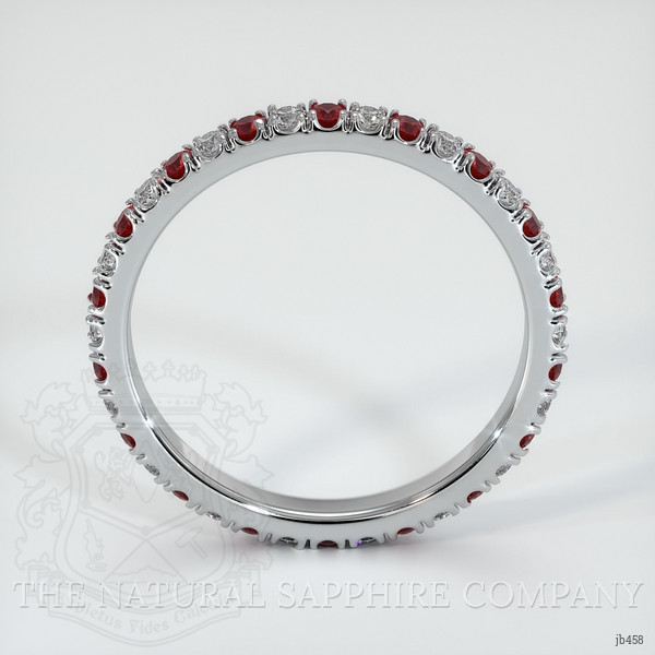 18K White Gold Ruby and Diamond Eternity Wedding Band