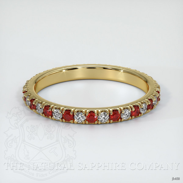 14K Yellow Gold Ruby and Diamond Eternity Wedding Band
