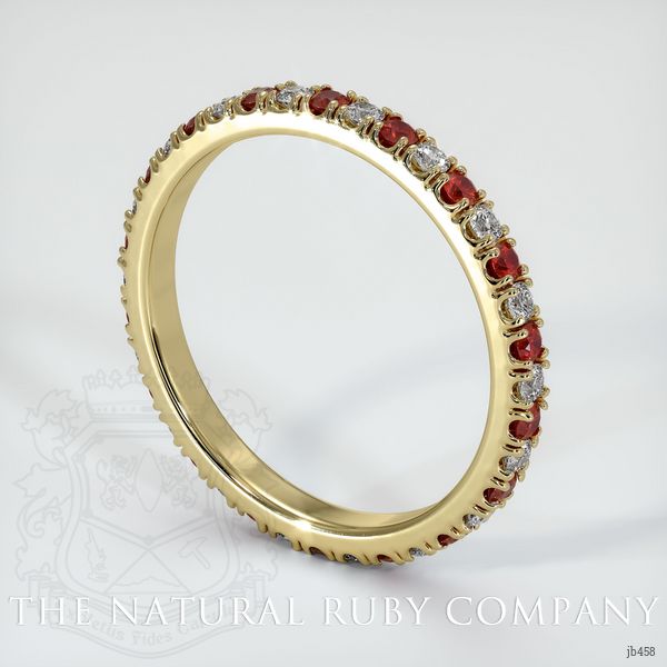 14K Yellow Gold Ruby and Diamond Eternity Wedding Band