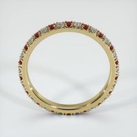 14K Yellow Gold Ruby and Diamond Eternity Wedding Band Image