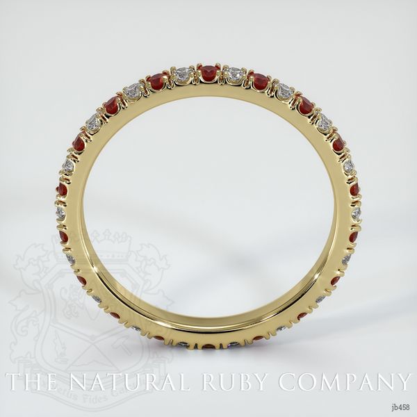 14K Yellow Gold Ruby and Diamond Eternity Wedding Band