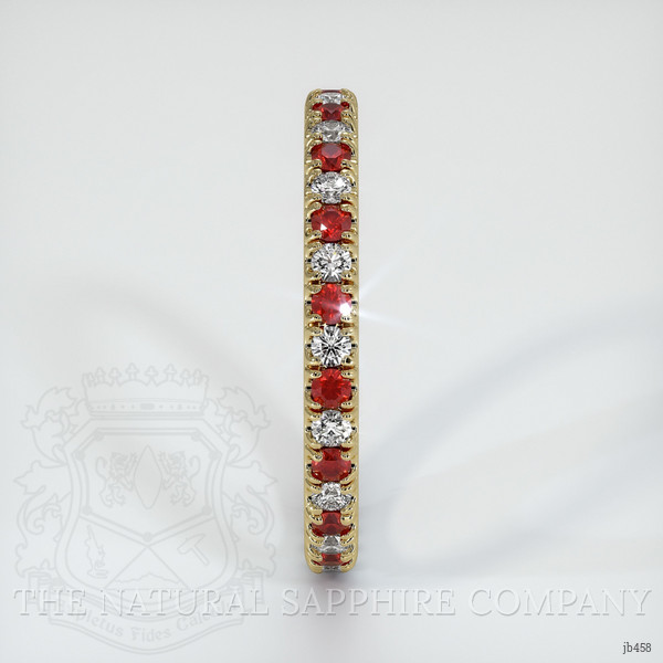 14K Yellow Gold Ruby and Diamond Eternity Wedding Band