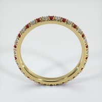18K Yellow Gold Ruby and Diamond Eternity Wedding Band Image