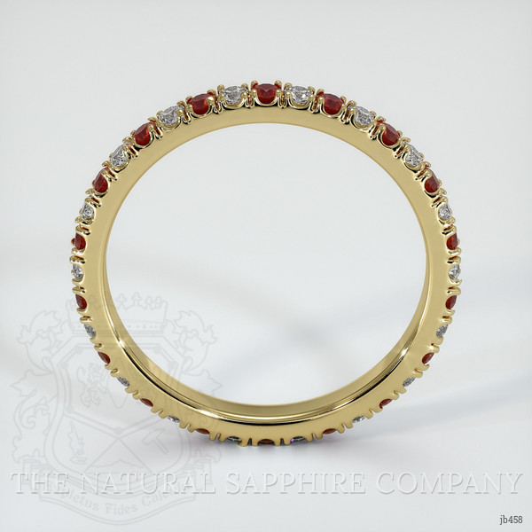 18K Yellow Gold Ruby and Diamond Eternity Wedding Band