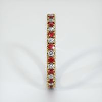 18K Yellow Gold Ruby and Diamond Eternity Wedding Band Image