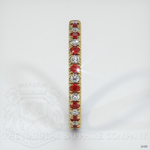18K Yellow Gold Ruby and Diamond Eternity Wedding Band