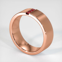 14K Rose Gold Men's Wedding Band Image