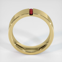 14K Yellow Gold Ruby Men's Wedding Band Image