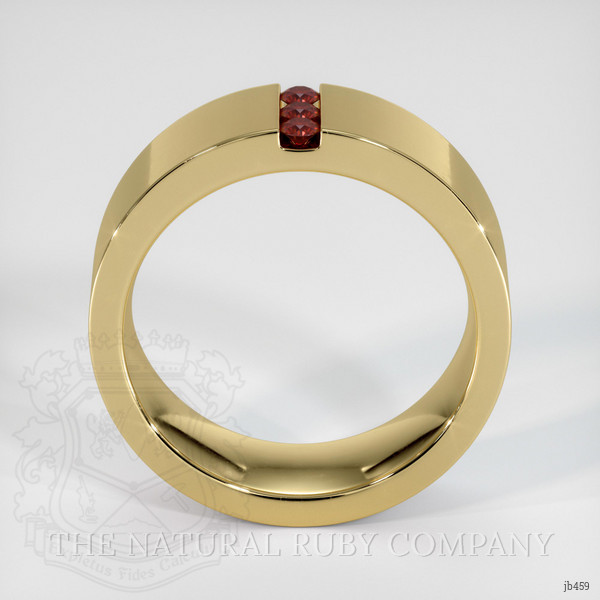 14K Yellow Gold Ruby Men's Wedding Band