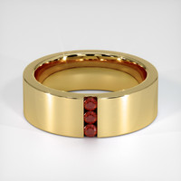18K Yellow Gold Ruby Men's Wedding Band Video