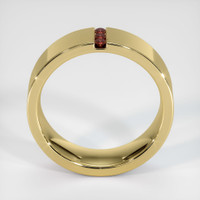 18K Yellow Gold Ruby Men's Wedding Band Image