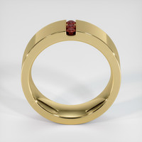 18K Yellow Gold Ruby Men's Wedding Band Image