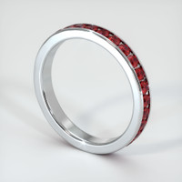 Platinum 950 Ruby Eternity Wedding Band Image