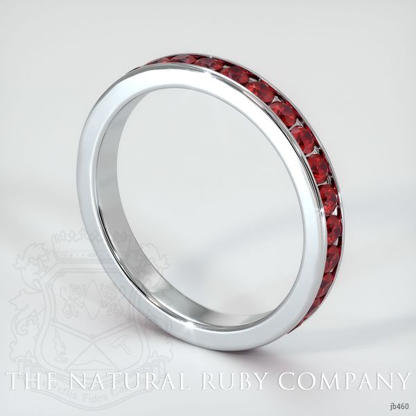 14K White Gold Ruby Eternity Wedding Band