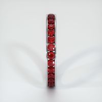 14K White Gold Ruby Eternity Wedding Band Image