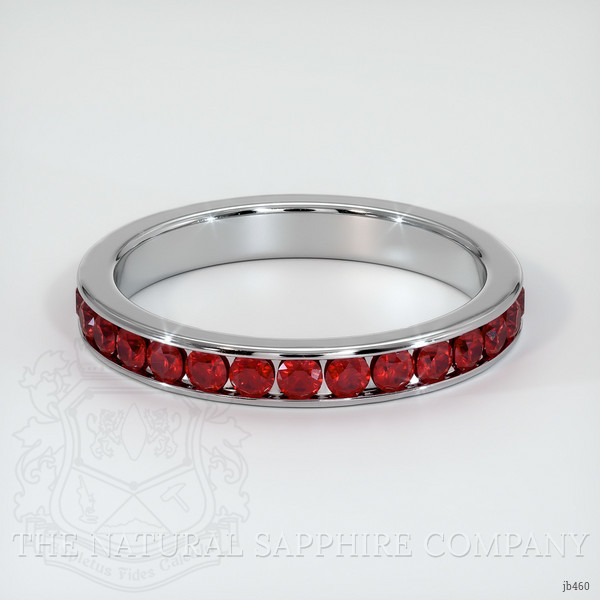 18K White Gold Ruby Eternity Wedding Band