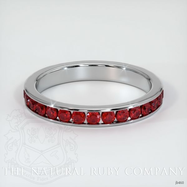 18K White Gold Ruby Eternity Wedding Band