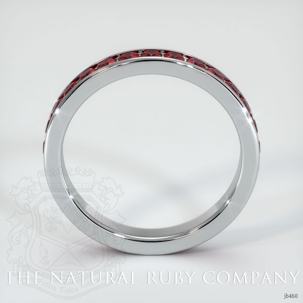 18K White Gold Ruby Eternity Wedding Band