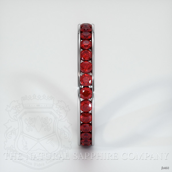 18K White Gold Ruby Eternity Wedding Band