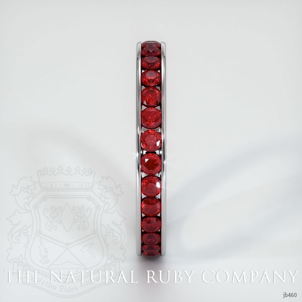 18K White Gold Ruby Eternity Wedding Band