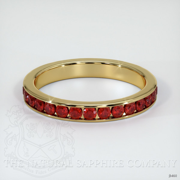 14K Yellow Gold Ruby Eternity Wedding Band
