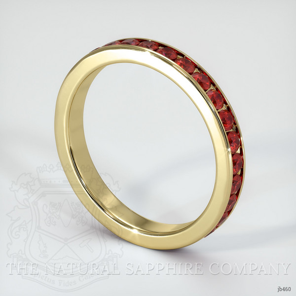14K Yellow Gold Ruby Eternity Wedding Band