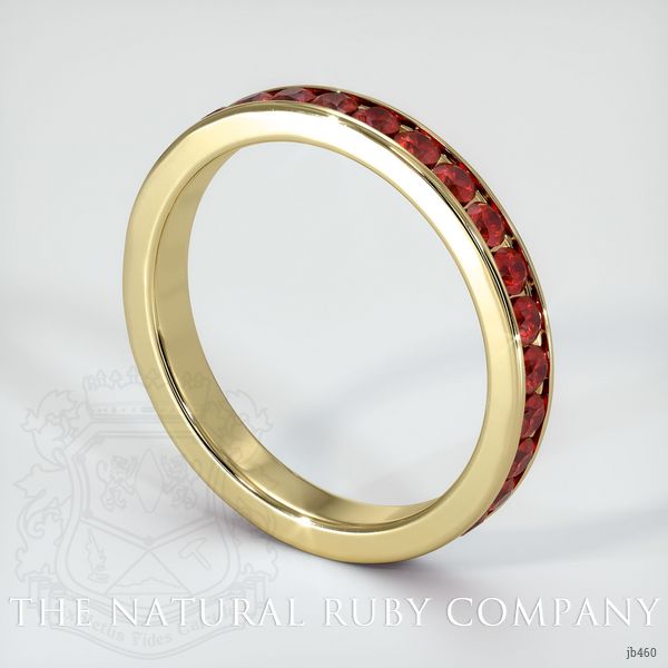 14K Yellow Gold Ruby Eternity Wedding Band