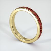 18K Yellow Gold Ruby Eternity Wedding Band Image