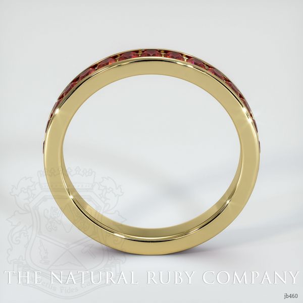 18K Yellow Gold Ruby Eternity Wedding Band